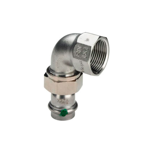 Угловое разъёмное соединение Viega Sanpress Inox 22х3/4" ВР из нержавейки (арт. 437329) серия 2355