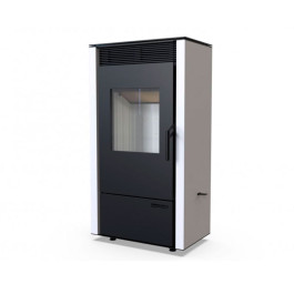 Печь-камин Defro Home Viva 6 кВт белая сталь