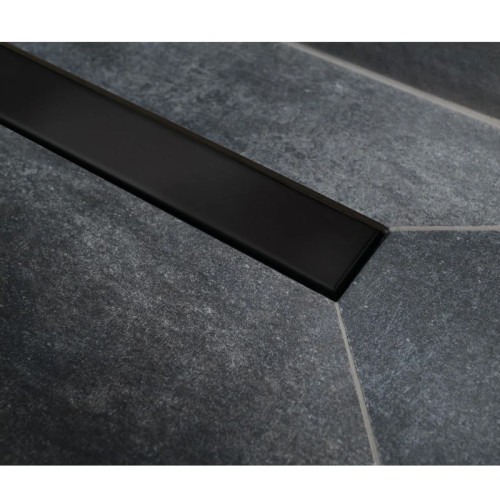 Трап для душа Bettoserb нержавеющий Frameless Matte Black 750 двухсторонняя вставка