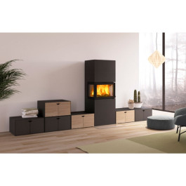 Печь-камин Nordpeis Box Black топка N-20U