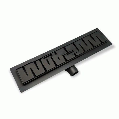 Трап для душа TIM нержавеющий 70 см сухой гидрозатвор цвет черный матовый