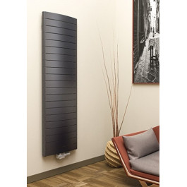 Вертикальный радиатор Rifar Convex Ventil - 18 секций цвет Титан нижнее центральное подключение