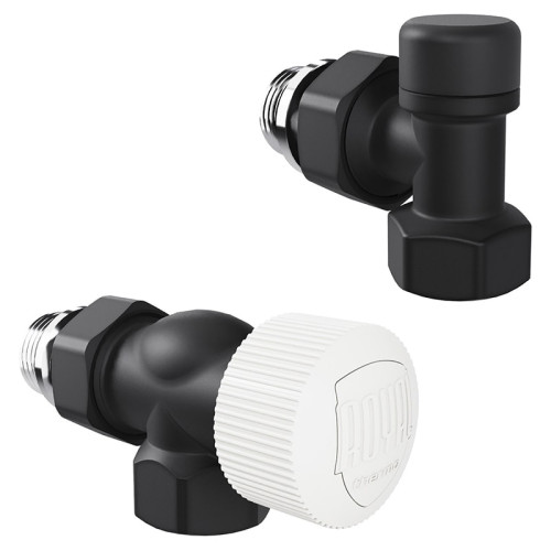 Набор термостатический осевой Royal Thermo Design 1/2"М30х1,5 (Черный)
