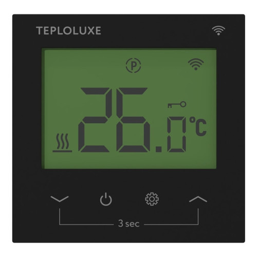 Терморегулятор электронный программируемый Теплолюкс Pontus Wi-Fi черный