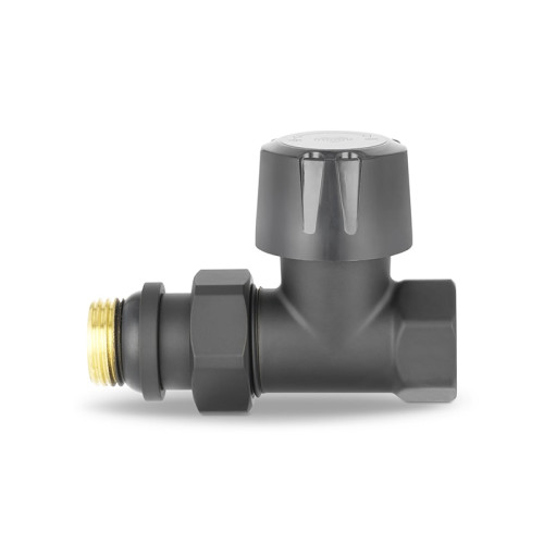 Термостатический клапан радиаторный прямой Varmega 1/2" резьба ВР/НР,  цвет черный