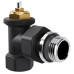 Набор термостатический угловой Royal Thermo Design 1/2"М30х1,5 (Черный)