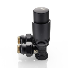 Комплект термостатический угловой Valtec 1/2" арт.VT.045.BR.04 (Черный)