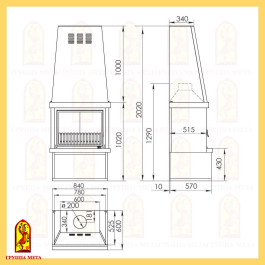 Печь-камин Мета Викинг