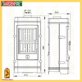 Печь-камин Мета Марсель 10