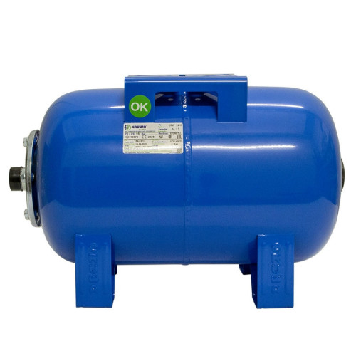 Гидроаккумулятор Cruwa 24 литров 16 бар горизонтальный синий