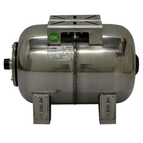 Гидроаккумулятор CRUWA 24 л горизонтальный из нержавейки