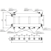 Коллектор нержавеющий модульный Gidruss MKSS-250-3х25 до 250 кВт 2" 3 контура