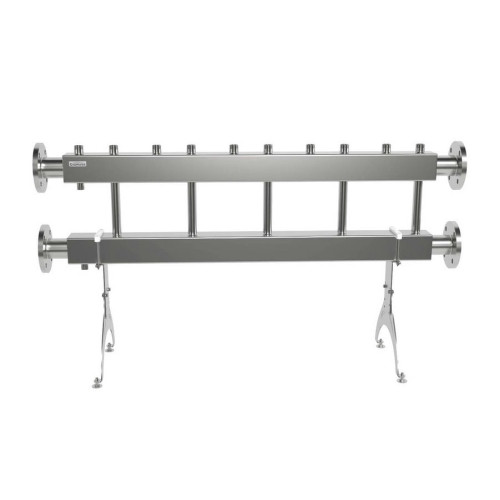 Коллектор нержавеющий модульный Gidruss MKSS-400-5х25 до 400 кВт ДУ65 5 контуров