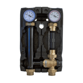 Насосная группа Hoobs DN25, с термосмесителем, без насоса (20°С…..45°С)