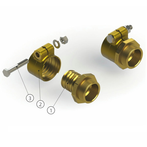 Фитинг компрессионный для теплотрассы Изопрофлекс НР 63х5,8-2"