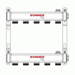 Коллектор для радиатора Rommer 1"x3/4" 11 контуров