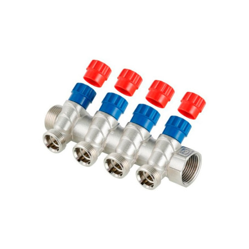 Коллектор Valtec для воды евроконус 1"х 3/4" на 4 выхода арт.VTC.560.NE.060504