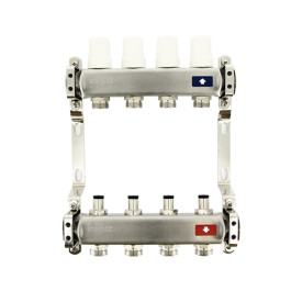 Коллектор из нержавеющий стали Uni-Fitt Optimal 3/4"x1" 10 выходов для радиаторов