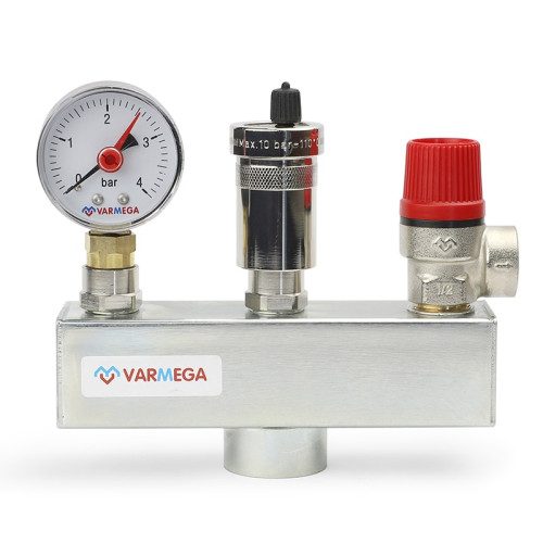 Группа безопасности котла Varmega 1" 3Бар, сталь, до 50 кВт