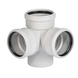 Крестовина двухплоскостная канализационная Ostendorf SKED 87° 110x110x110мм (арт.335910)