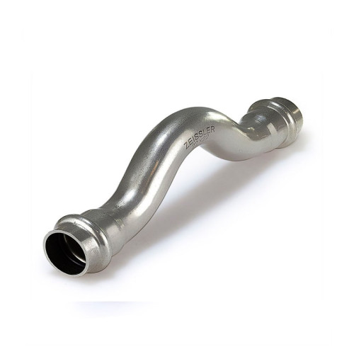 Пресс-обвод двухраструбный из нержавеющей стали Tim 15х15 мм