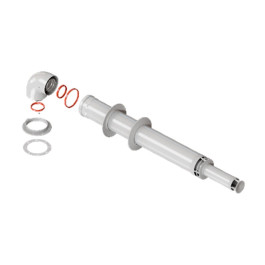 Комплект дымохода Rommer анти-лёд 60/100 длина 1000 мм в комплекте фланец