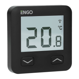 Электронный программируемый терморегулятор ENGO управляемый через интернет Wi-Fi черный
