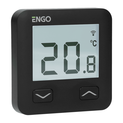 Электронный программируемый терморегулятор ENGO управляемый через интернет Wi-Fi черный