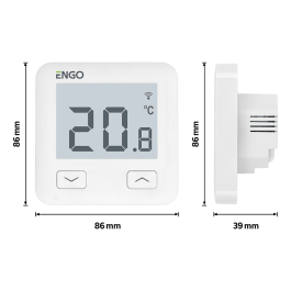 Терморегулятор программируемый проводной ENGO с Wi-Fi встраиваемый с возможностью подключения выносного