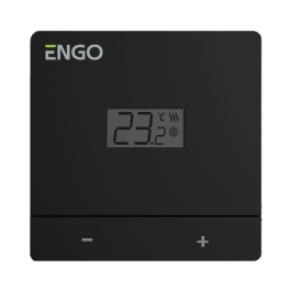 Проводной терморегулятор накладной ENGO 230В черный