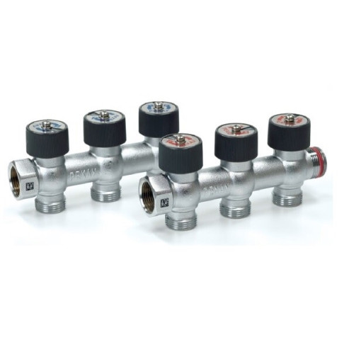 Коллектор для воды РЕХАУ с плавной регулировкой G 3/4 3 отвода G 3/4