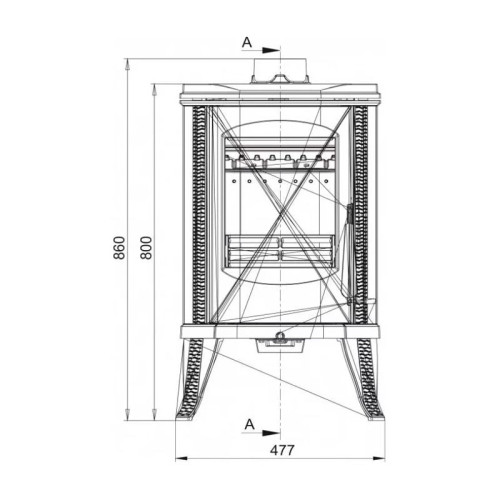 Печь-камин Guca Eleptiko