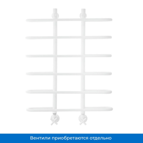 Полотенцесушитель водяной Energy Aero 800х600 мм белый матовый без уголков