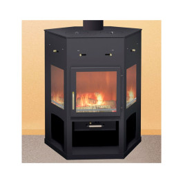 Печь-камин Мета Енисей с плитой