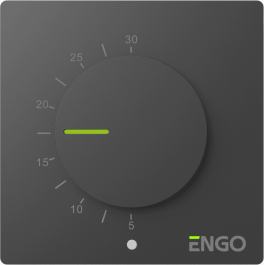 Терморегулятор непрограммируемый ENGO 230В черный