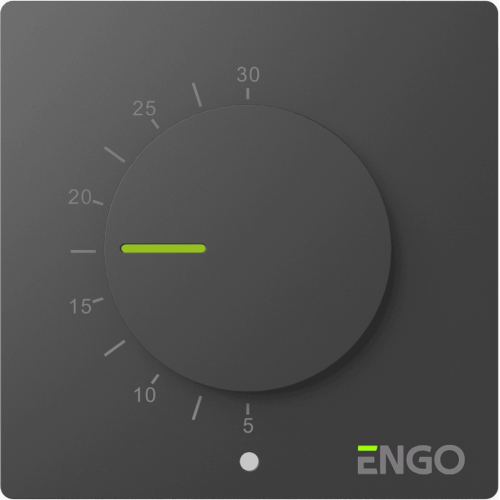 Терморегулятор непрограммируемый ENGO 230В черный