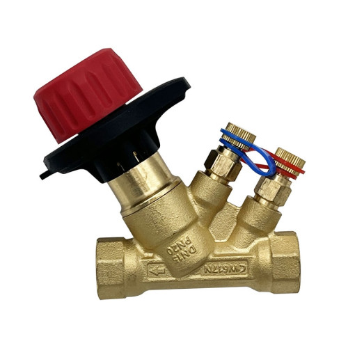 Клапан балансировочный ручной с измер. ниппелями Wester ДN25 G1" ВР Kvs 8,59