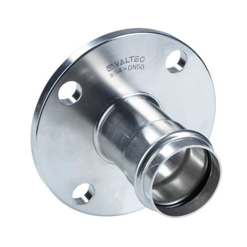 Пресс-соединитель Valtec 76.1мм DN65 с переходом на фланец из нержавейки арт.VTi.980.I.076065