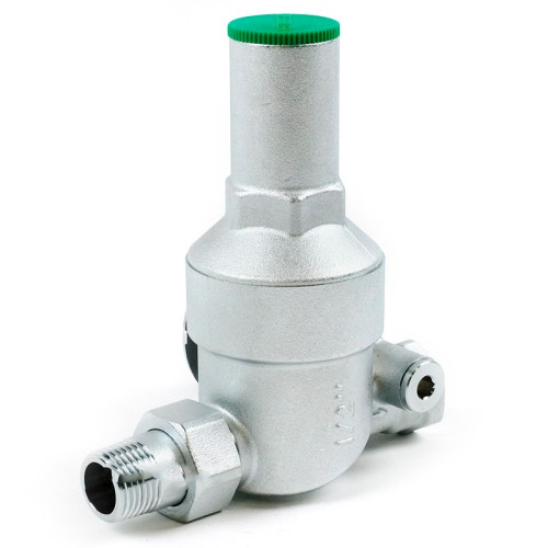 Редуктор давления с манометром TIM 1/2" с НР/ВР резьбой