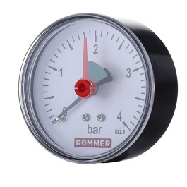 Манометр аксиальный Rommer 50 мм 1/4" 0-4 бар
