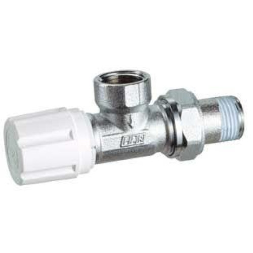 FAR хромированный угловой терморегулирующий вентиль с горизонтальной буксой ВР 1/2"