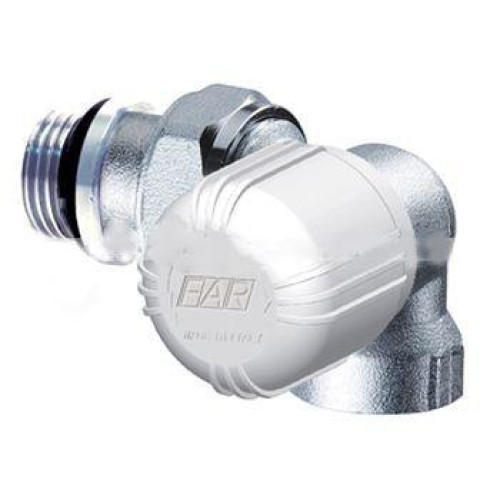 FAR терморегулирующий трехосевой хромированный вентиль (ВР) ПВ M24x19 1/2" с уплотнением EPDM