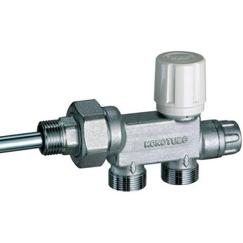 FAR 1/2" Узел нижнего подключения с терморегулирующим вентилем для однотрубных систем