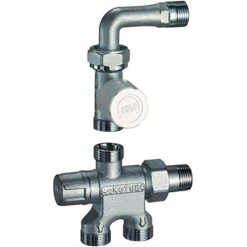 FAR Хромированный терморегулирующий вентиль "GTR" для однотрубных систем 1/2"