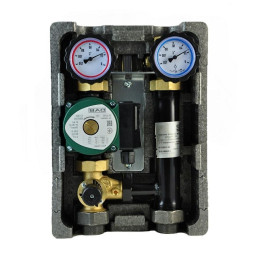 Группа быстрого монтажа BMU-C-40-25-P-L NED Thermo InstallHEAT с 3-х ходовым смесителем 1" с насосом DAB VA 65/130 (левое подключение)