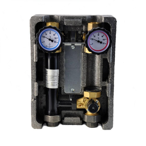 Группа быстрого монтажа BMU-C-40-25-NP NED Thermo InstallHEAT с 3-х ходовым смесителем 1" без насоса (правое подключение)