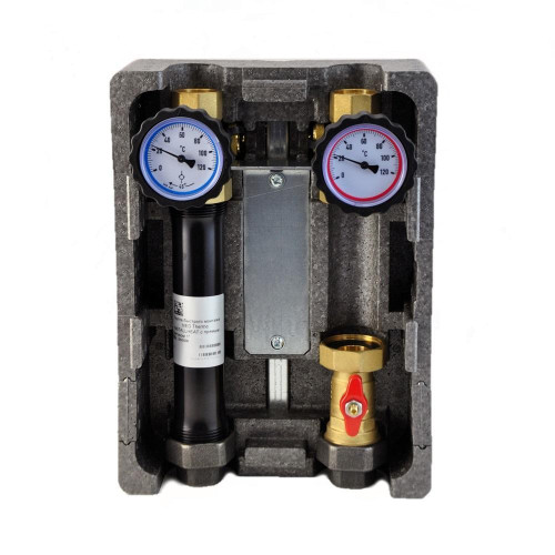 Группа быстрого монтажа BMU-D-40-25-NP NED Thermo InstallHEAT с прямым контуром 1" без насоса