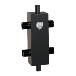 Гидрострелка стальная Royal Thermo с сепаратором 150 кВт в комплекте с кронштейнами