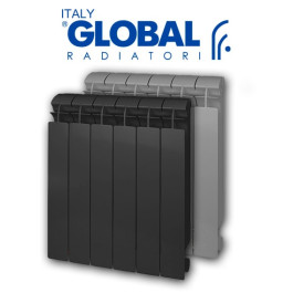 Биметаллический радиатор Global Style Plus 500 Grigio Scuro/ 6 секции черный