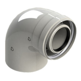 Угол 90° Groppalli конденсационный 100/150 мм раструб-хомут